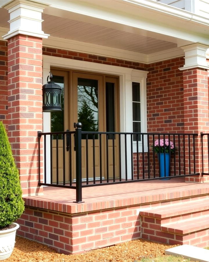 Brick and Metal Railings