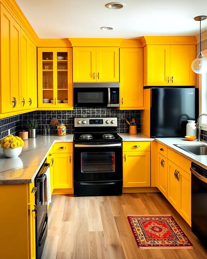 Bright Yellow Cabinets Idea