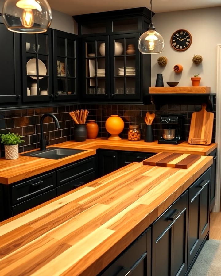 Brown Butcher Block Countertops