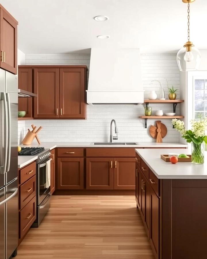 Brown Shaker Style Cabinets for Timeless Appeal