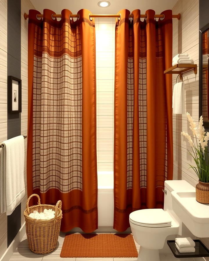 Brown Shower Curtains for a Quick Update