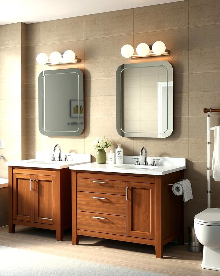 Brown Vanity for a Functional Focal Point