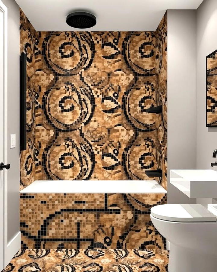 Brown and Black Mosaic Patterns