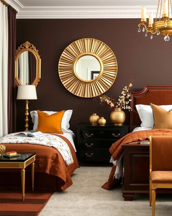 Brown and Gold Accents