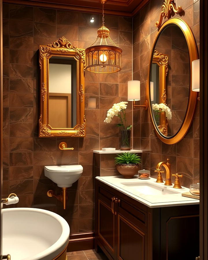 Brown and Gold Accents for Opulent Style