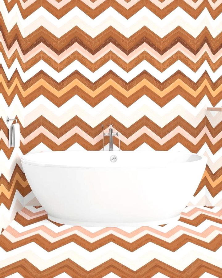 Brown and White Chevron Patterns