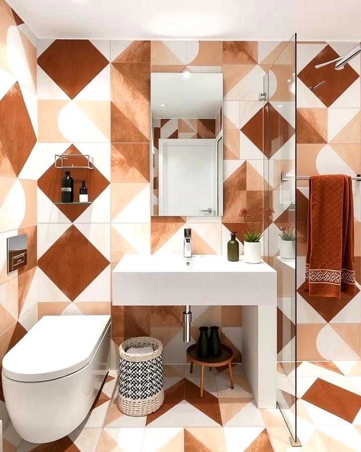 Brown and White Geometric Patterns