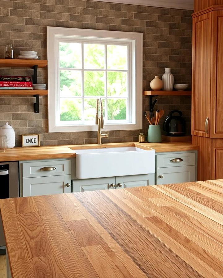 Budget Friendly Charm with Laminate Wood Countertops