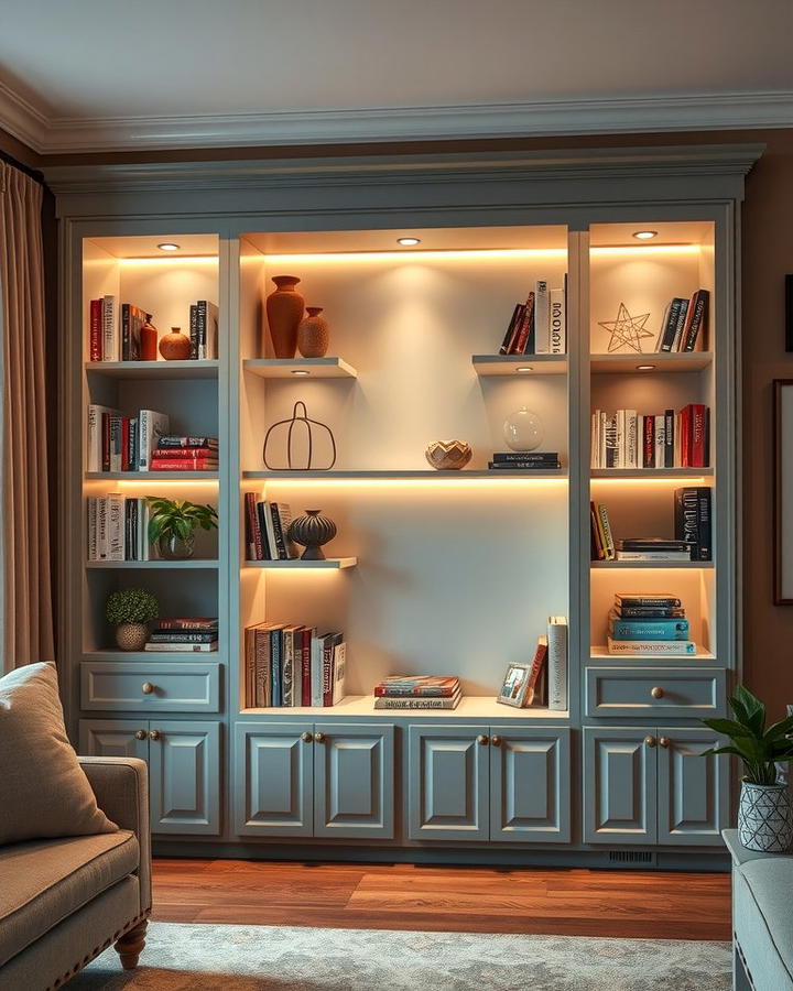 Built In Shelving Nook