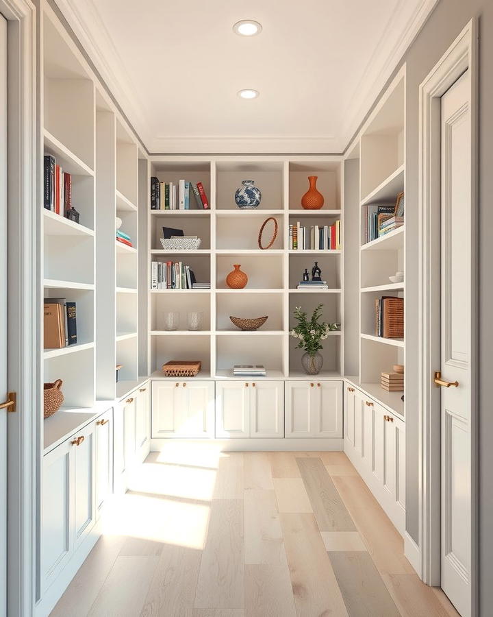 Built In Shelving for Hallways