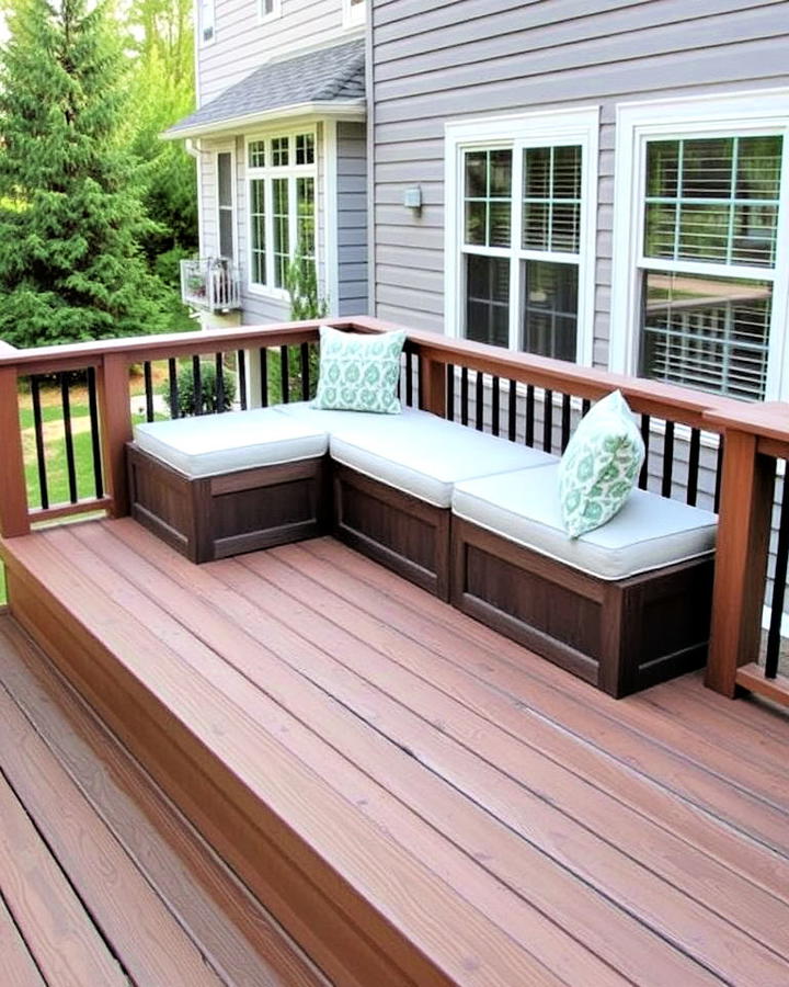 Built in Bench Seating for Deck