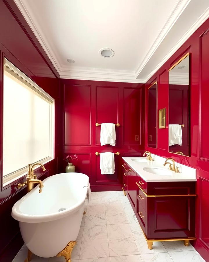 Burgundy Accent Walls