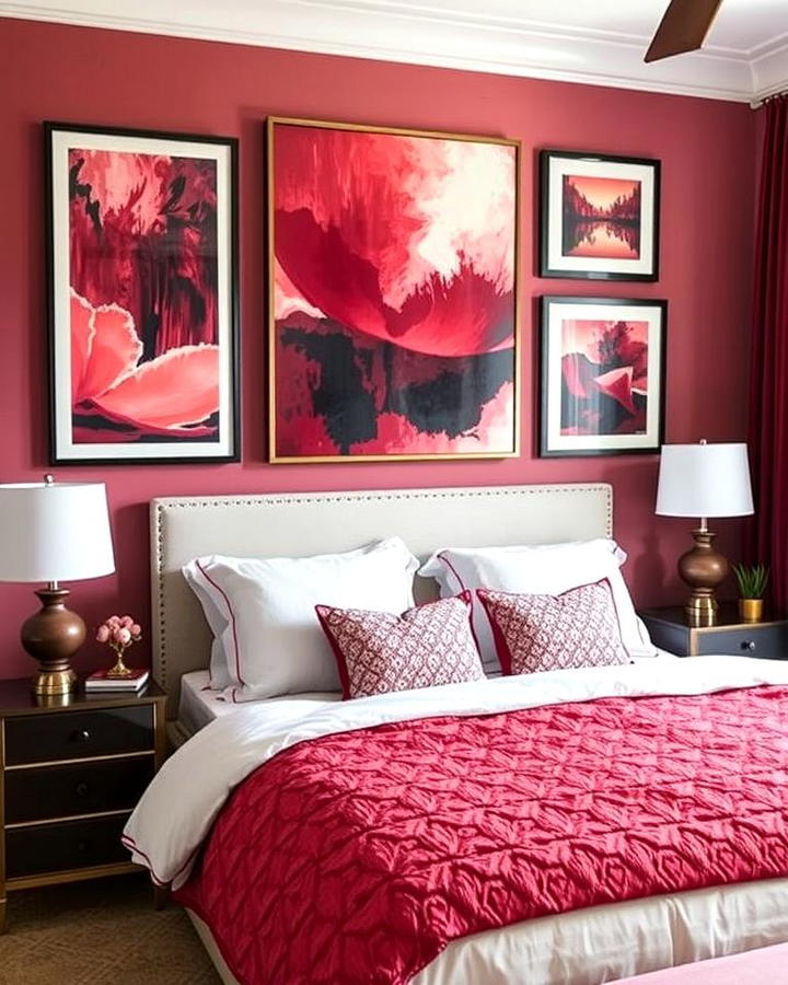 Burgundy Artwork Displays