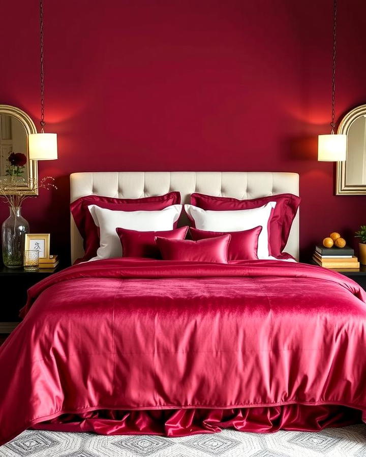 Burgundy Bedding Layers