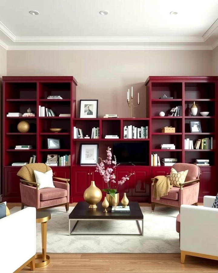 Burgundy Bookcase or Shelving