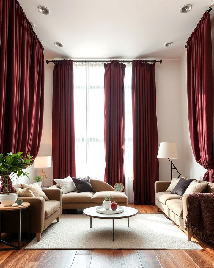 Burgundy Curtains