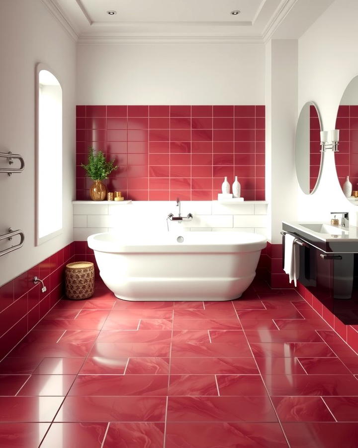 Burgundy Floor Tiles