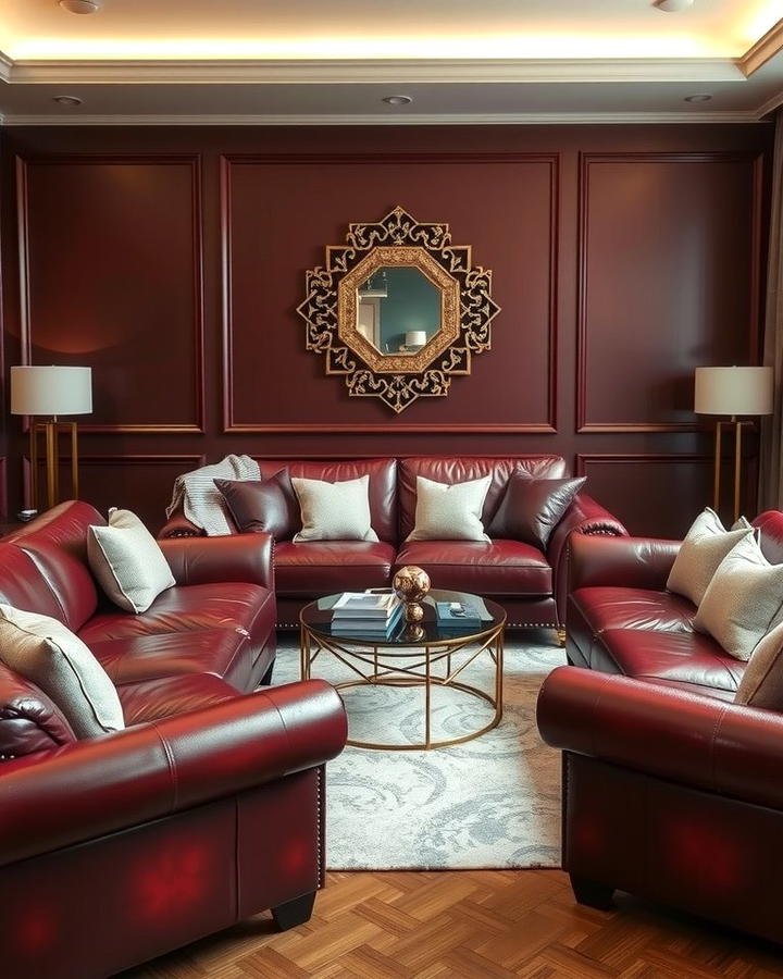 Burgundy Leather Furniture 2