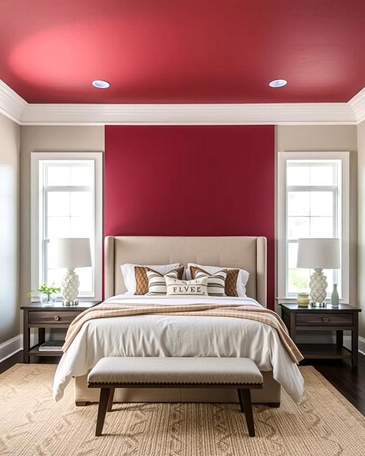 Burgundy Painted Ceilings