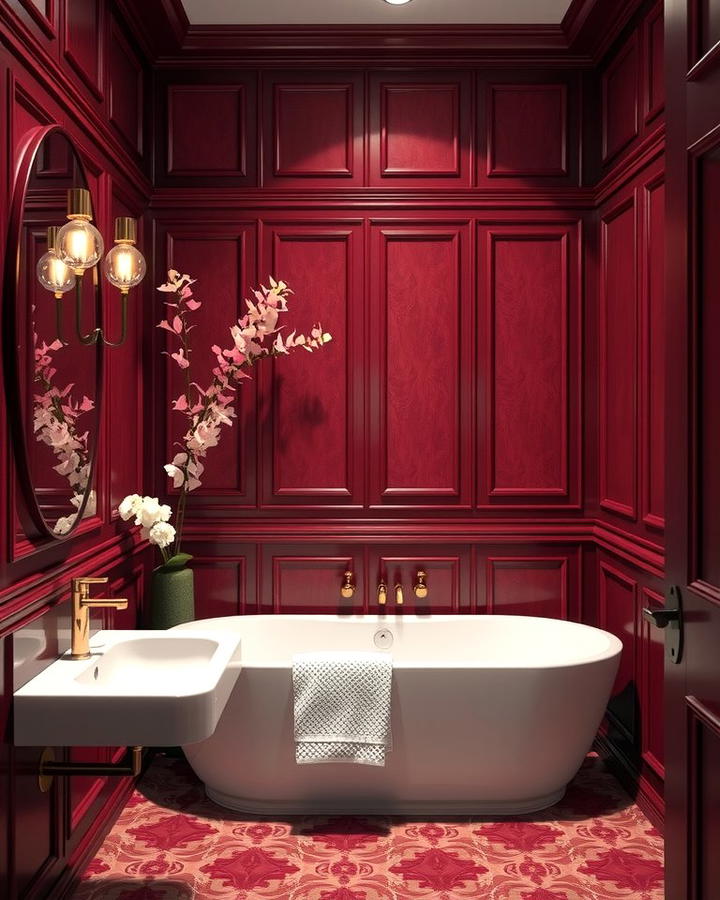 Burgundy Paneling