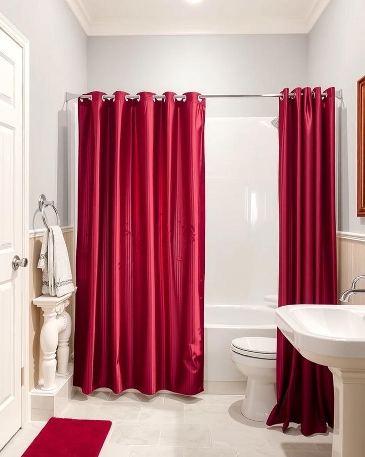 Burgundy Shower Curtain