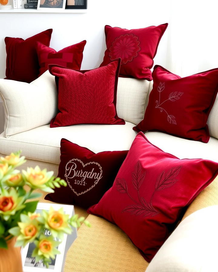 Burgundy Throw Pillows 2