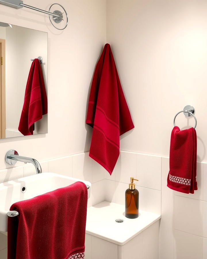 Burgundy Towels and Accessories