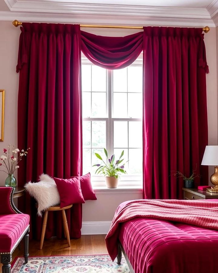 Burgundy Velvet Curtains