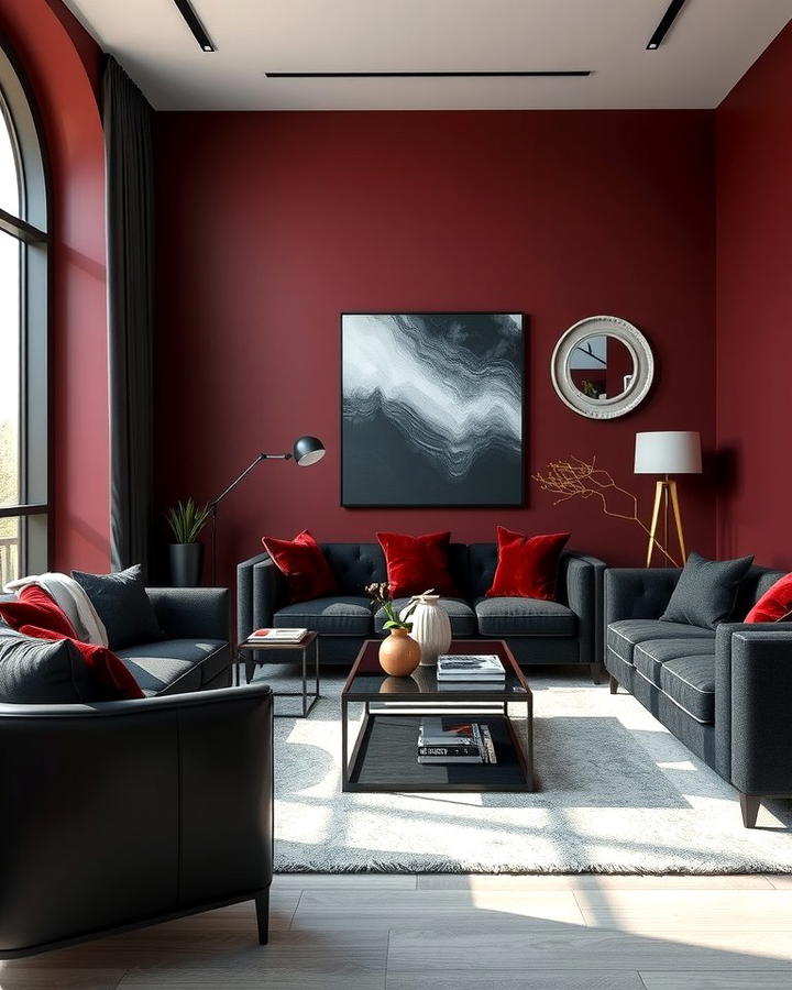 Burgundy and Black Drama