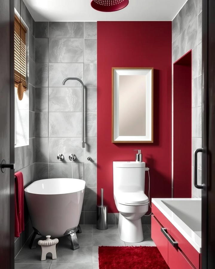 Burgundy and Gray Color Scheme