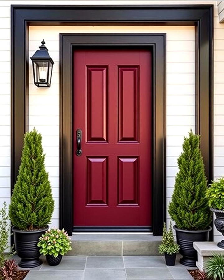 Burgundy with Black Trim for a Bold Statement