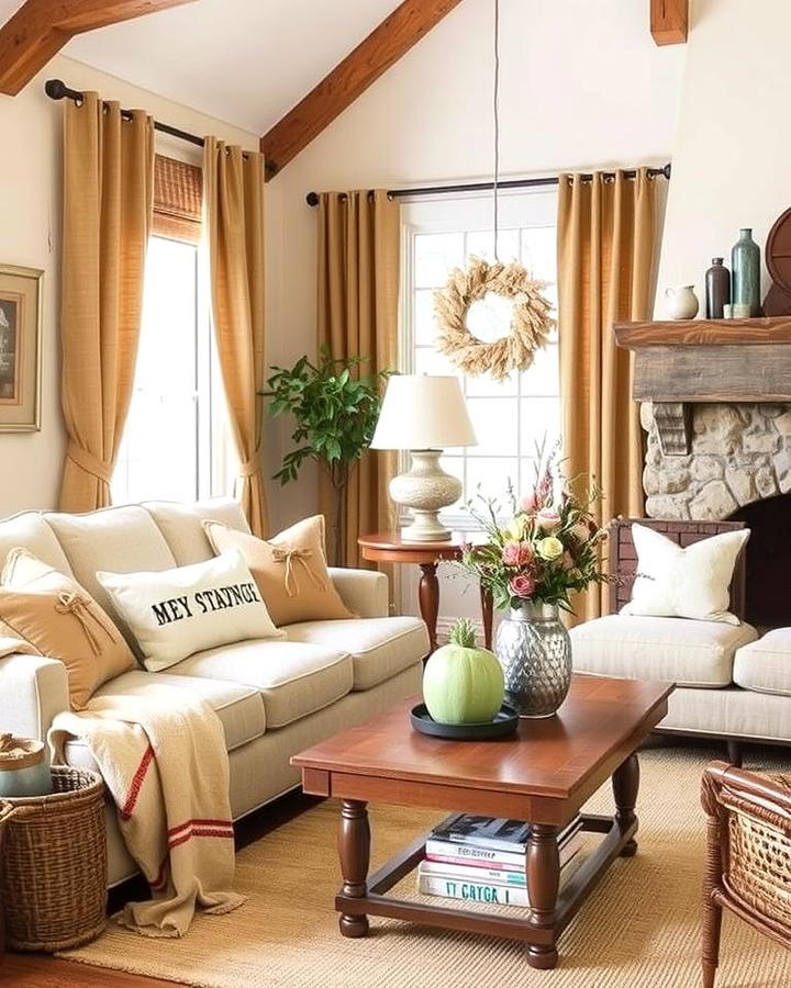 Burlap Accents for Rustic Charm