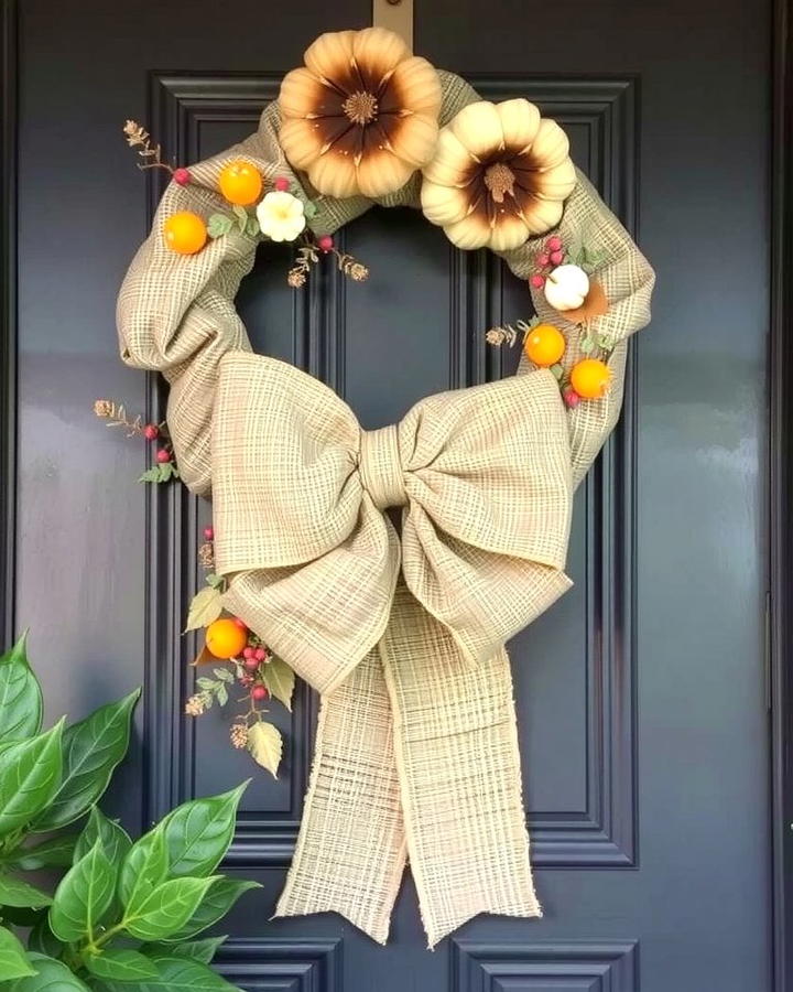 Burlap Bow and Garland