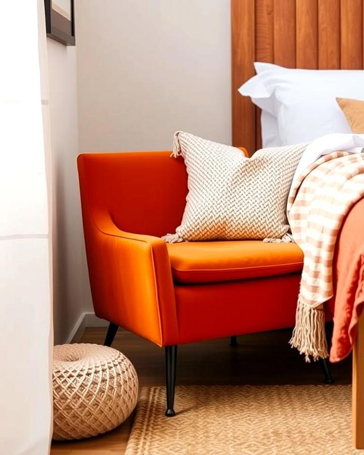 Burnt Orange Accent Chair