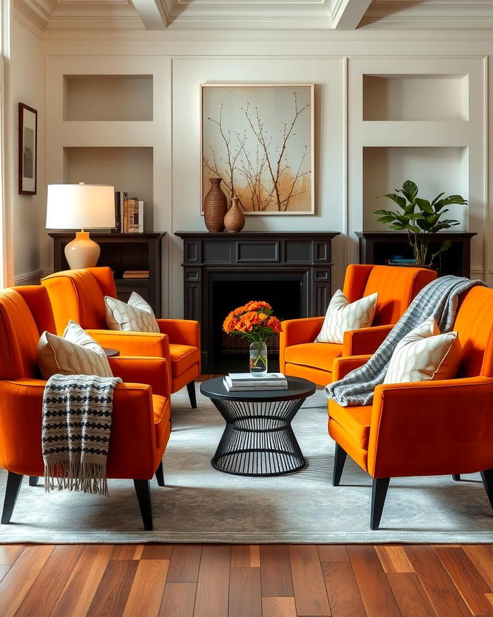 Burnt Orange Accent Chairs