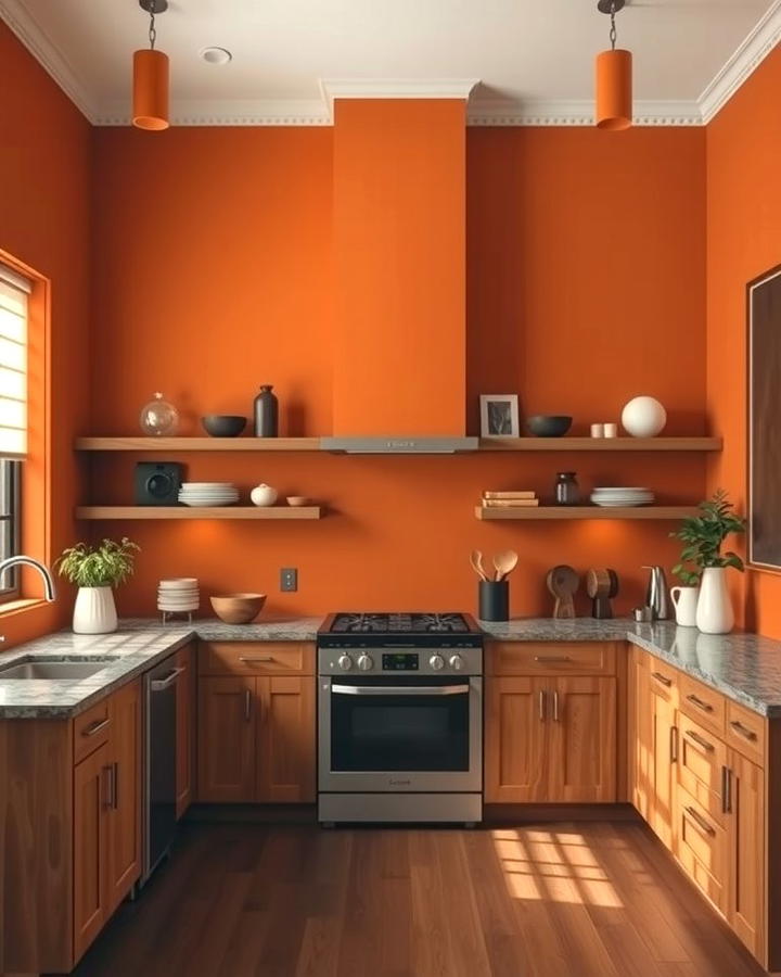 Burnt Orange Accent Wall