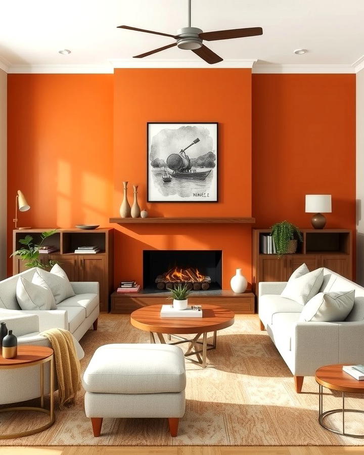 Burnt Orange Accent Wall 2