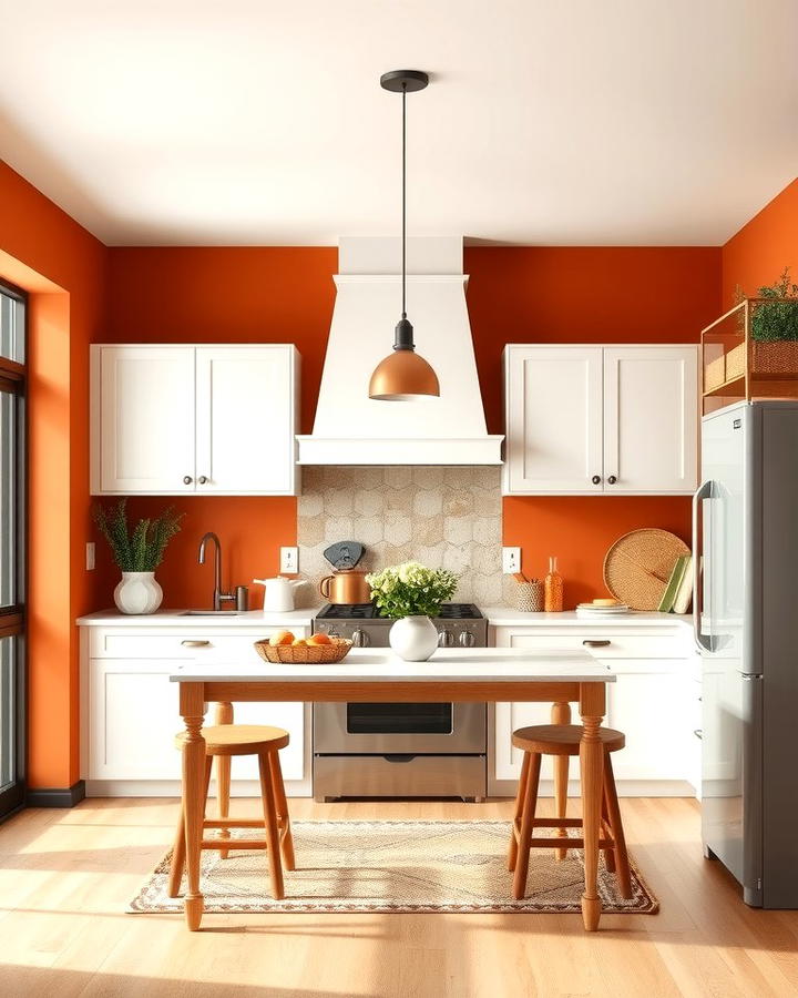 Burnt Orange Accent Walls