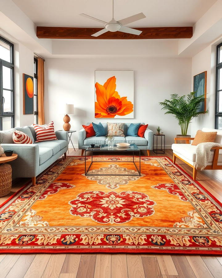 Burnt Orange Area Rug