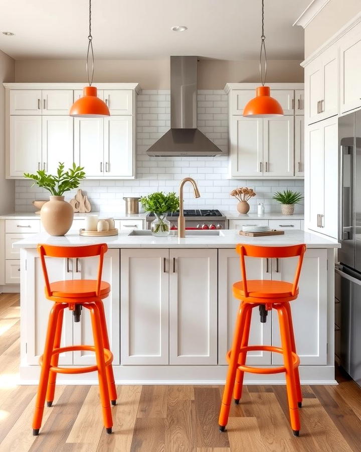 Burnt Orange Counter Stools