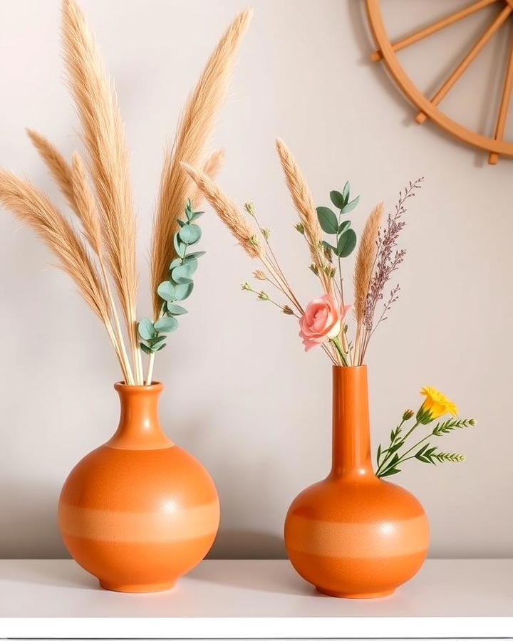 Burnt Orange Decorative Vases