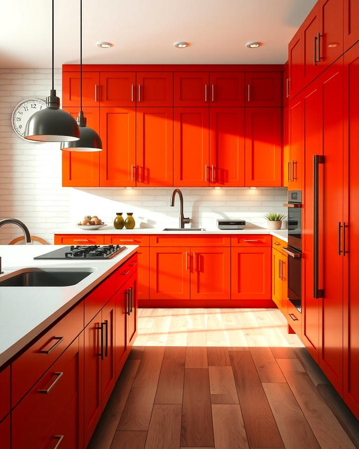 Burnt Orange Kitchen Cabinets