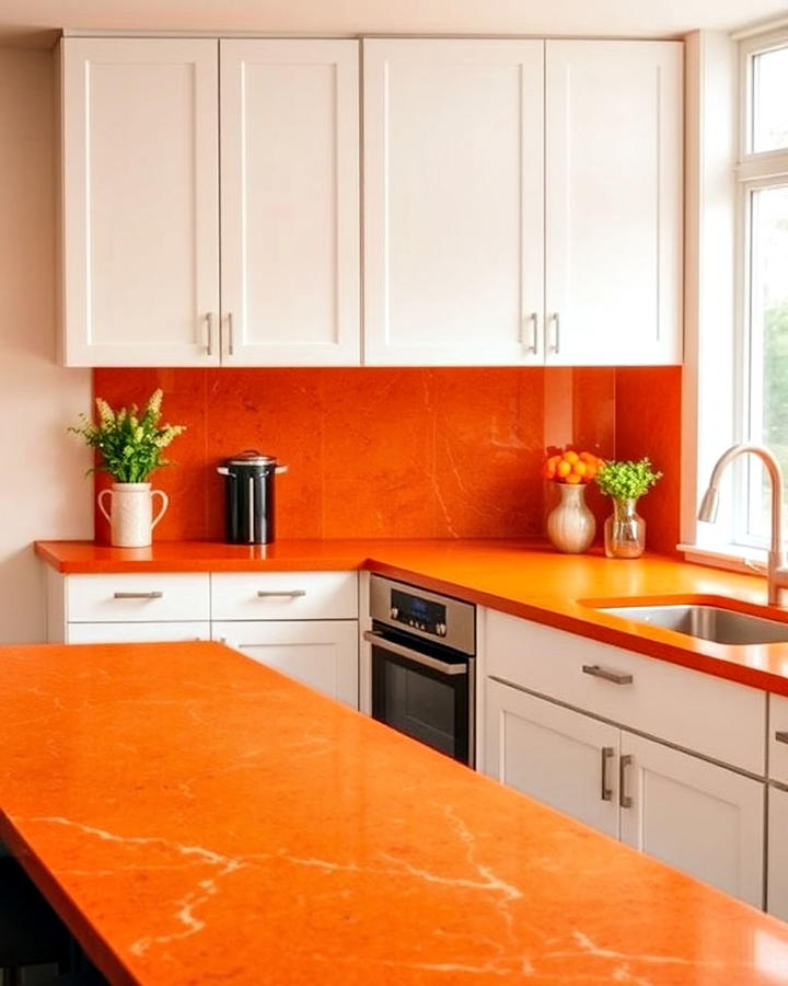 Burnt Orange Kitchen Countertop