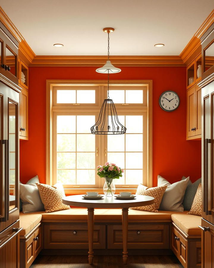 Burnt Orange Kitchen Nook