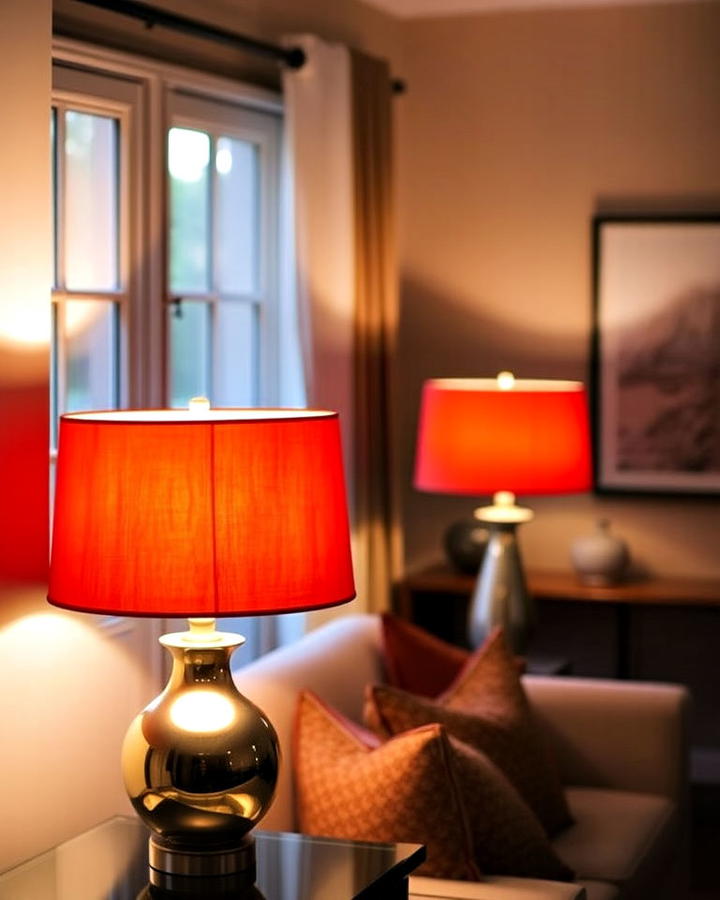 Burnt Orange Lampshade for Living Room