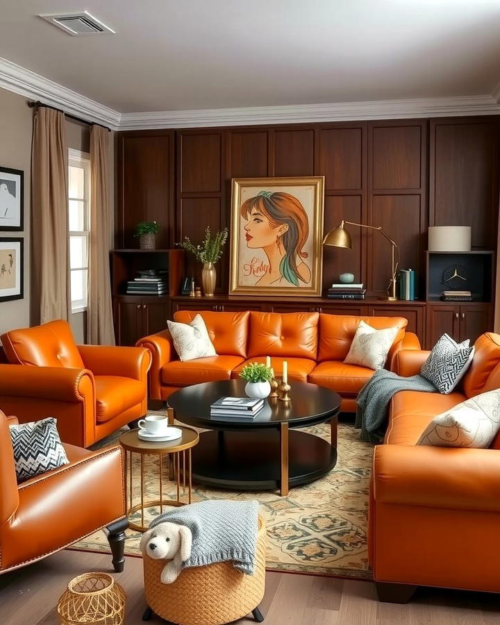 Burnt Orange Leather Furniture