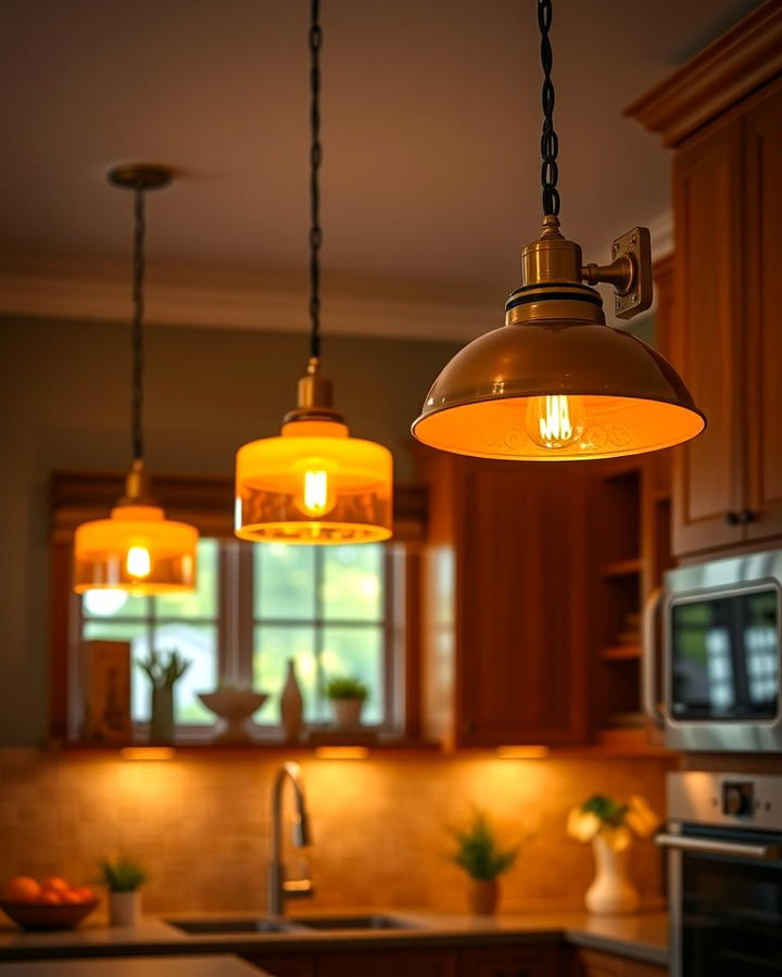 Burnt Orange Pendant Lights 2