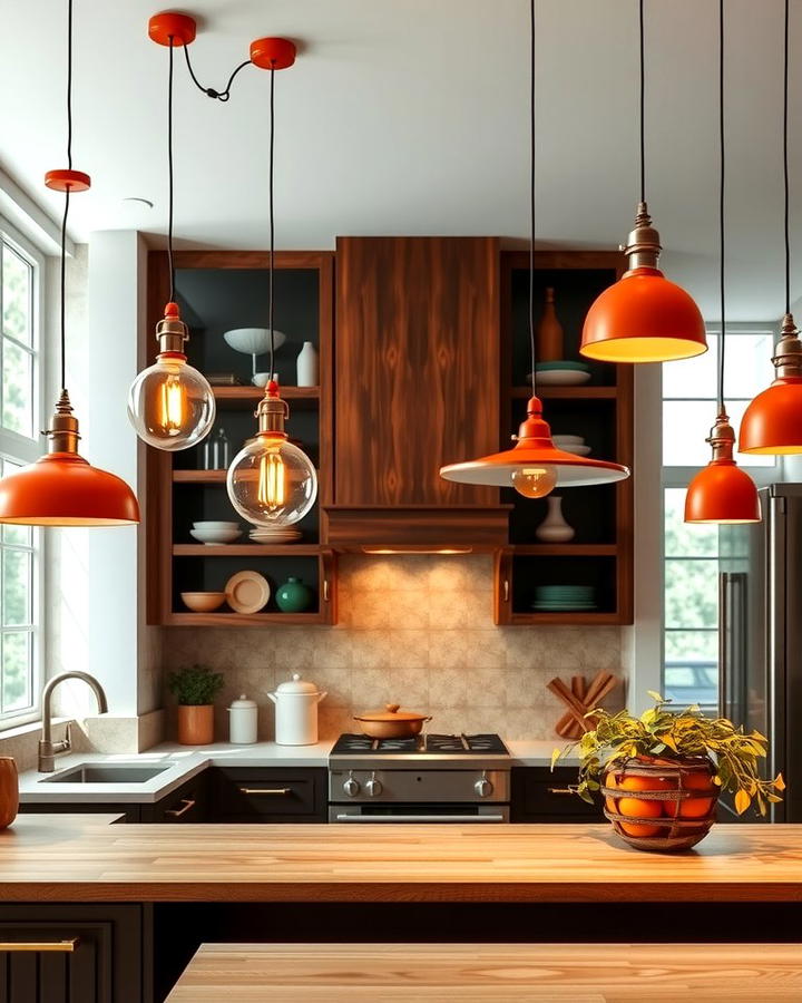 Burnt Orange Pendant Lights