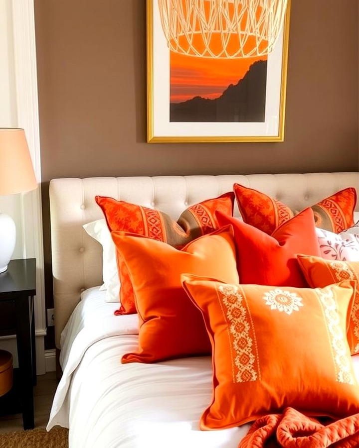 Burnt Orange Throw Pillows