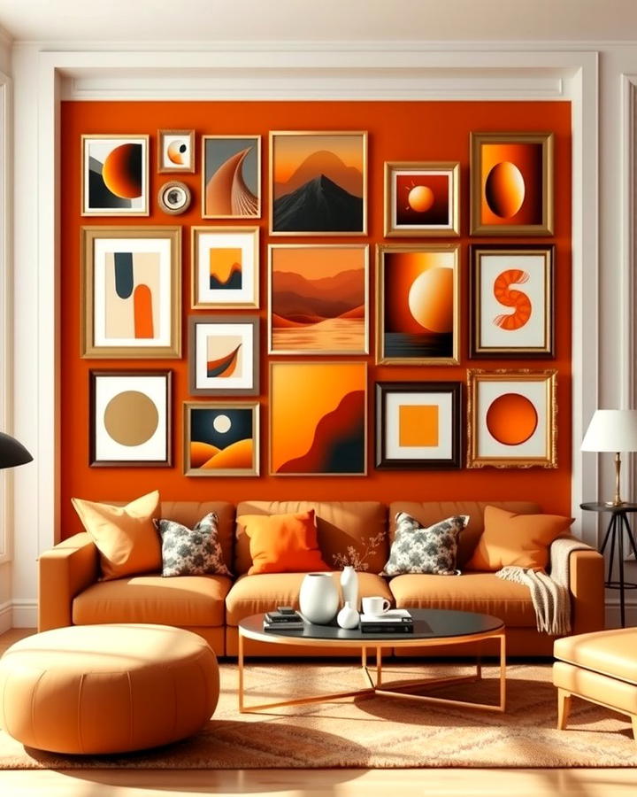 Burnt Orange Wall Art Gallery